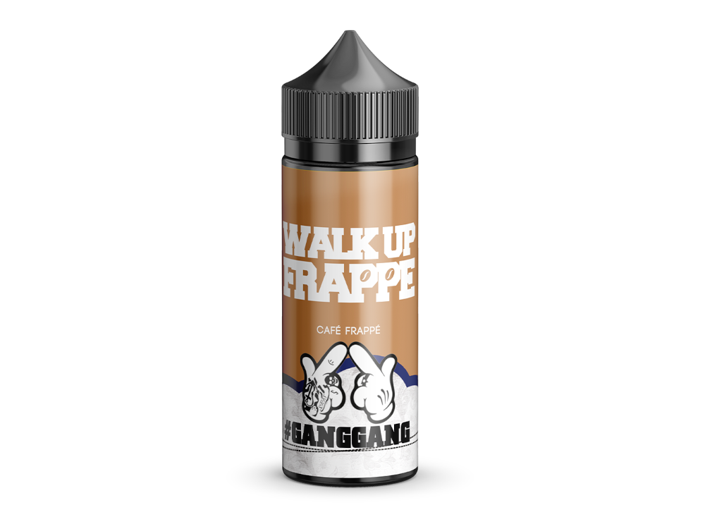 GangGang Aroma Walk Up Frappe 10 ml - Aromatisches Kaffee-Vape-Aroma für Liebhaber von reichhaltigem Kaffeegeschmack, verpackt in einer 120 ml Flasche.