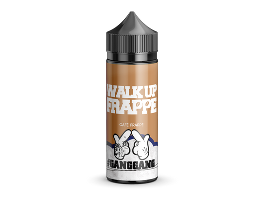 GangGang Aroma Walk Up Frappe 10 ml - Aromatisches Kaffee-Vape-Aroma für Liebhaber von reichhaltigem Kaffeegeschmack, verpackt in einer 120 ml Flasche.