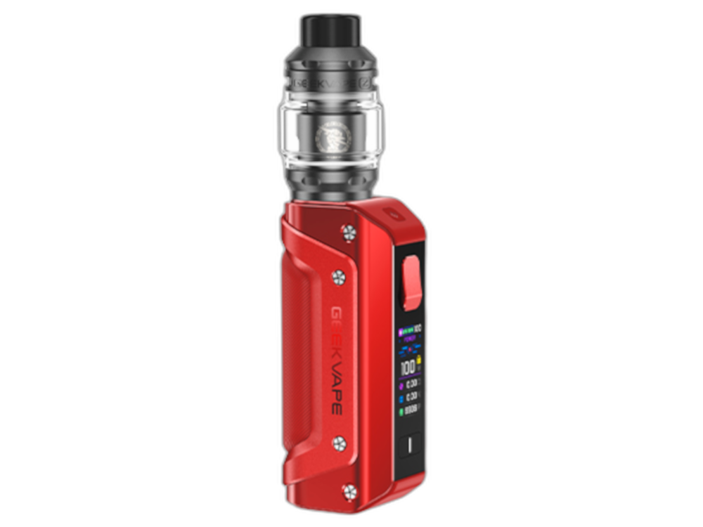 GeekVape - Aegis Solo 3 E-Zigaretten Set mit Akkuträger auf einem weißen Hintergrund.