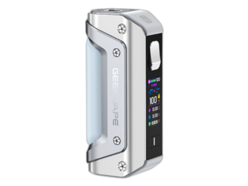 Schwarz und rot des GeekVape Aegis Solo 3 Akkuträgers, hervorgehoben durch eine kontrastrierende Farbgebung.
