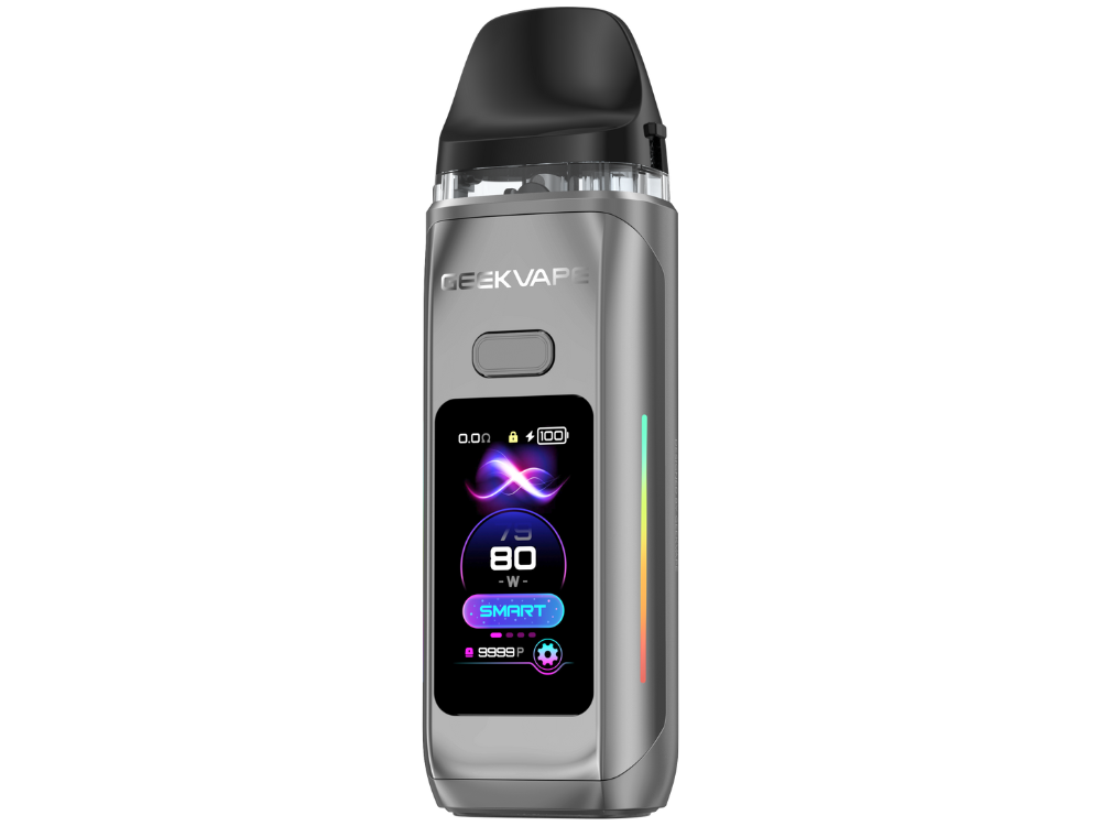 Vorderansicht des GeekVape - Digi Max E-Zigaretten Sets mit 1,47-Zoll Farbdisplay.