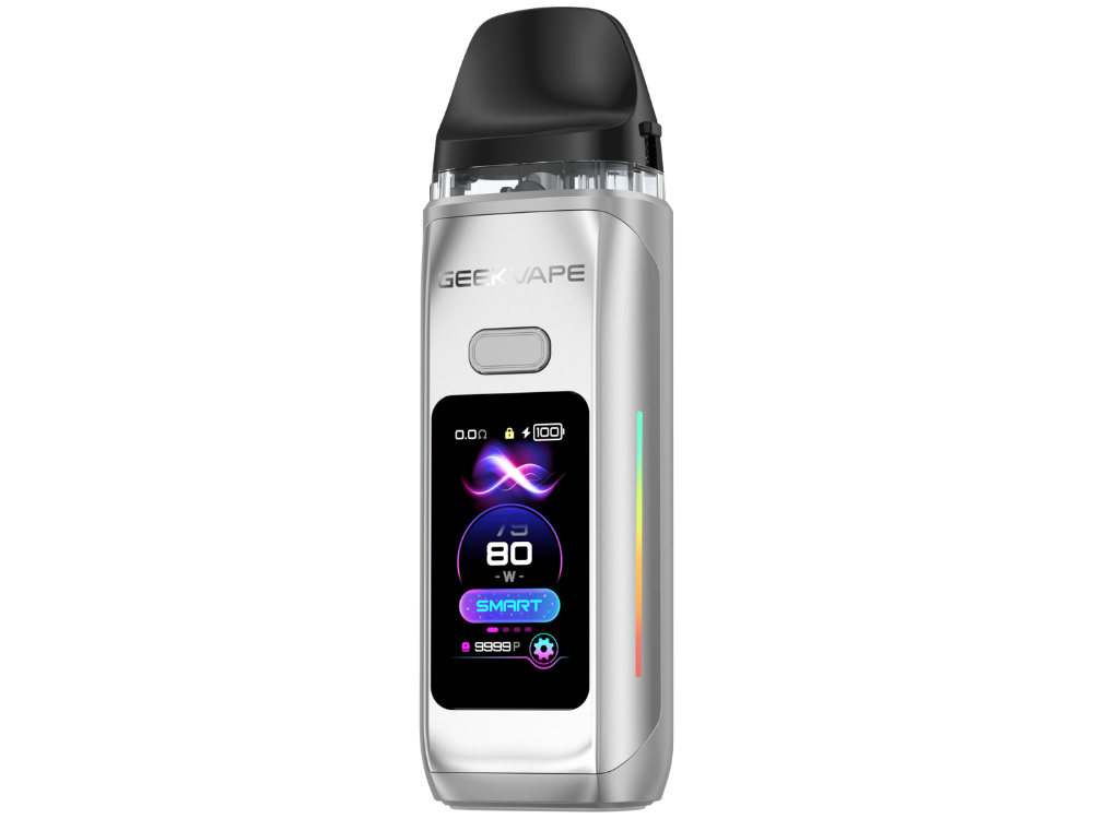 Bild des GeekVape - Digi Max E-Zigaretten Sets mit aufgesetztem Tank und Zubehör.