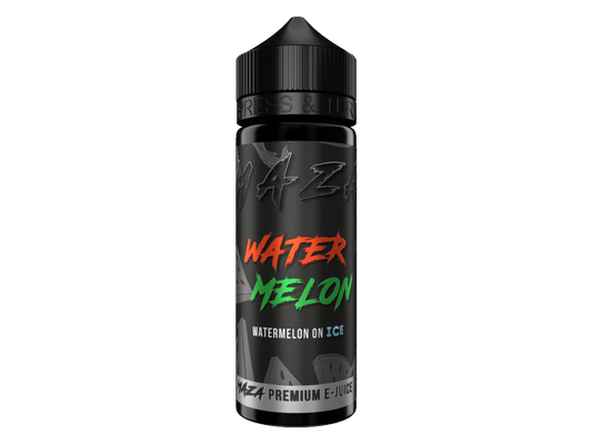 MaZa Longfills 10 ml Watermelon Ice - Aroma mit dem Geschmack von Wassermelone und Koolada in einer 120 ml Liquidflasche.
