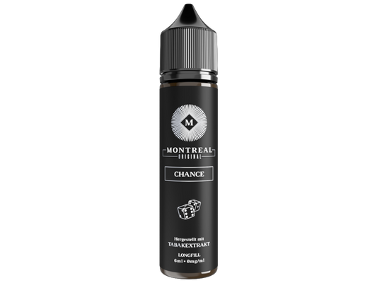 Montreal Original - Longfills 6 ml - Chance: American roasted tobacco aroma in a 60 ml bottle, noted for its nutty character, ideal for vaporizing after dilution.