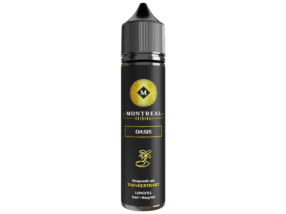 Montreal Original - Longfills 6 ml - Oasis, Aroma mit türkischem und Virginia-Tabak, mild-süßliche Noten, ideal für Dampfer