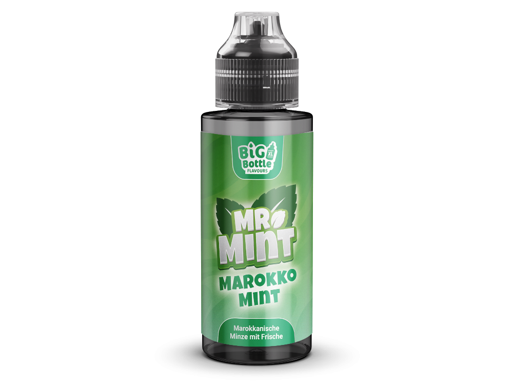 Mr. Mint by Big Bottle - Longfills 10 ml - Marokko Mint: frisch aromatisiertes Minz-Aroma in einer 120 ml Flasche, ideal für das Mischen von E-Liquids.