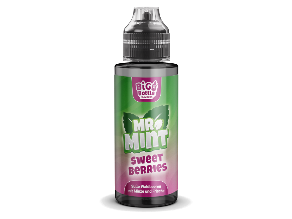 Mr. Mint by Big Bottle - Longfills 10 ml - Sweet Berries: Flasche mit süßem Beerengeschmack und einer frischen Minznote für E-Zigaretten.
