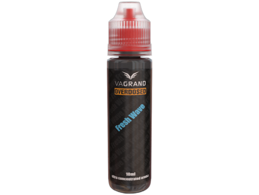 Vagrand Overdosed Aroma Fresh Wave 10 ml in einer 60 ml Flasche, intensiver Wassermelonen- und Erdbeer-Geschmack für E-Zigaretten, ideal für Pod Systeme.