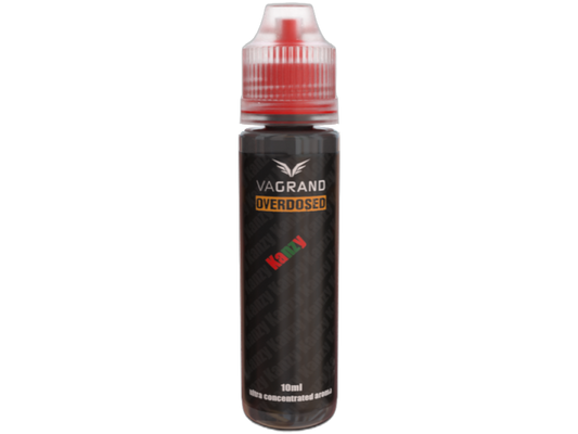 Vagrand Overdosed Aroma 10 ml Kanzy in einer 60 ml Flasche mit intensiviertem Erdbeere, Kiwi und Wassermelone Geschmack für E-Zigaretten.