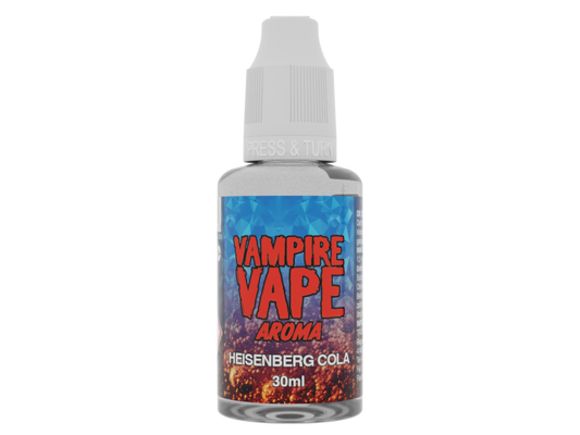 Vampire Vape Aroma Heisenberg Cola 30 ml - nikotinfrei mit Eukalyptus, Menthol, Anis, Waldfrüchten und Cola Geschmack, hergestellt im Vereinigten Königreich.