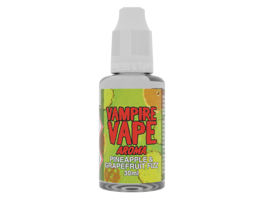 Vampire Vape Aroma Pineapple & Grapefruit Fizz 30 ml - nikotinfrei mit dem Geschmack von Ananas- und Grapefruit-Limonade, hergestellt im Vereinigten Königreich.