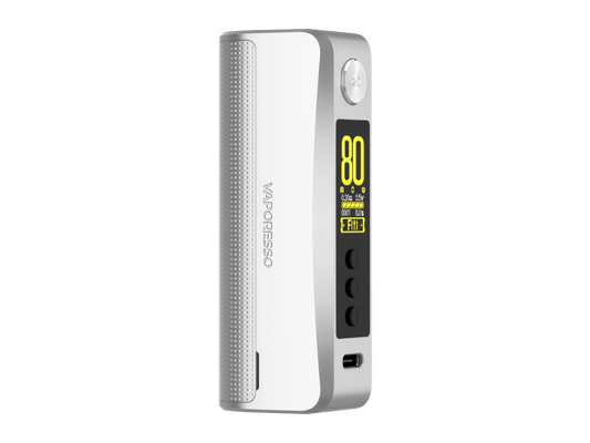 Vaporesso GEN 80 S 80 Watt mit 3 Dampfmodi, 0,96 Zoll TFT-Display auf einem weißen Hintergrund