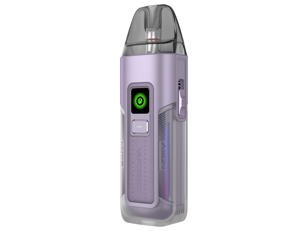 Vaporesso Luxe X2 E-Zigarette Set 2000 mAh zusammen mit zwei unterschiedlichen Pods, 0,6 Ohm und 0,8 Ohm, auf einem neutralen Hintergrund.