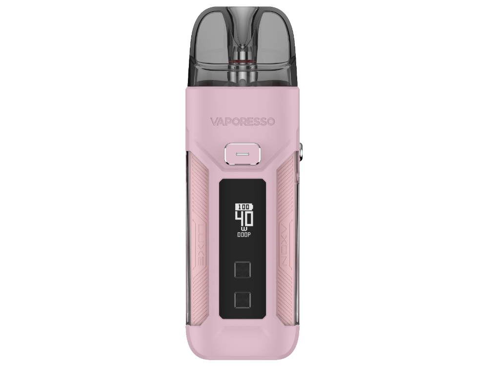 Vaporesso LUXE X Pro E-Zigarette Set, präsentiert mit zwei LUXE X Pods, die die Flexibilität beim Dampfen zeigen.