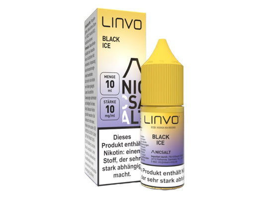 Linvo Black Ice Nikotinsalz Liquid 20mg/ml - Erfrischender Brombeer-Geschmack, 10ml Flasche