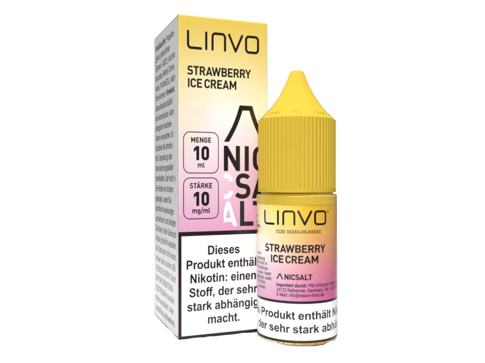 Linvo - Strawberry Ice Cream - Nikotinsalz Liquid 20 mg/ml