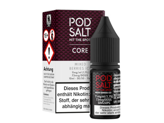 Pod Salt Core Nikotinsalz Mixed Berries Ice - 10ml E-Liquid mit Kühlen Beerenaroma