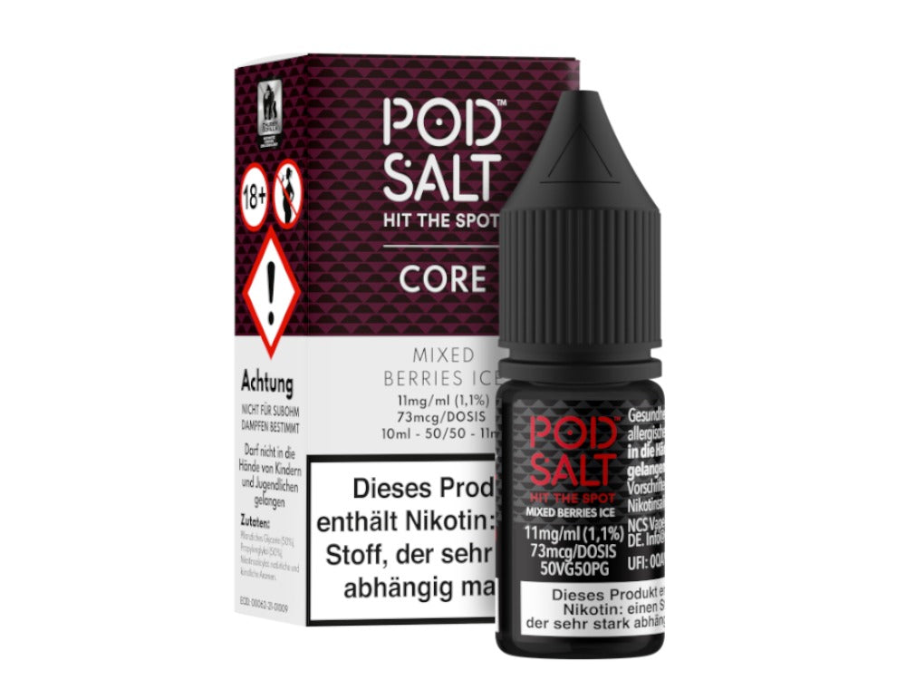 Pod Salt Core Nikotinsalz Mixed Berries Ice - 10ml E-Liquid mit Kühlen Beerenaroma