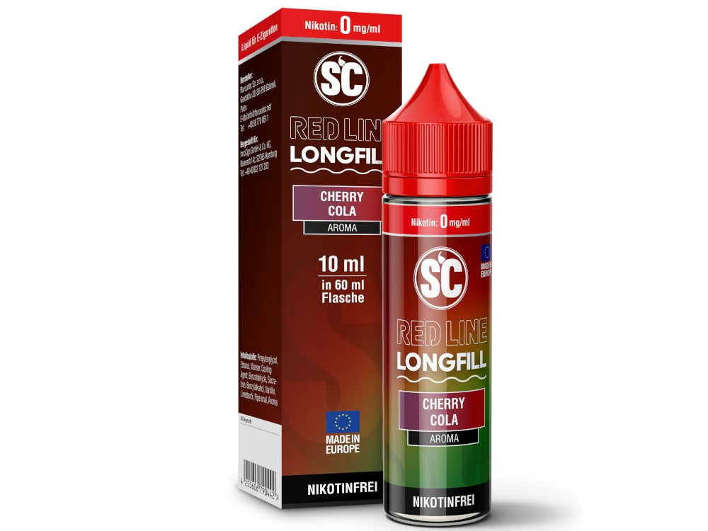 SC Red Line Cherry Cola Longfills 10ml - Intensives Aroma mit Frischer Kirsche und Cola Note