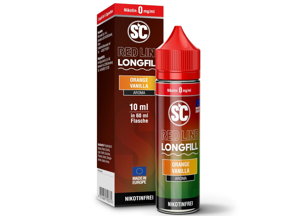 SC Red Line Orange Vanilla Longfills 10 ml - Intensives Orange Vanille Aroma mit Zitrusfrische