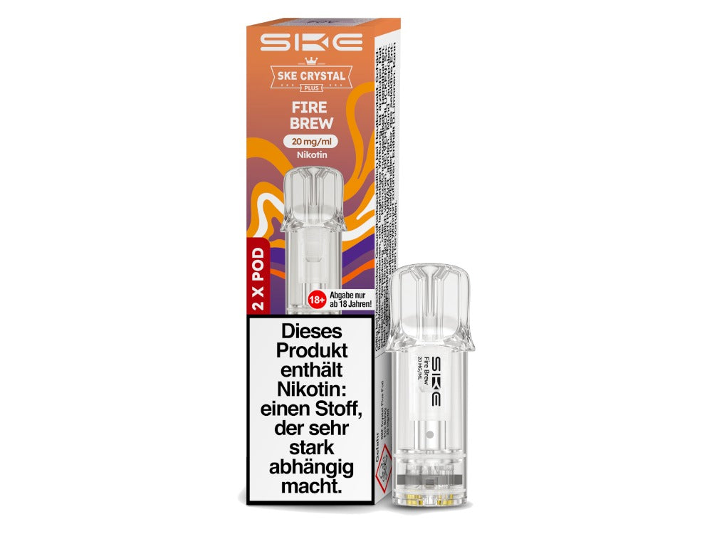 SKE Crystal Plus Pods – 2 ml Prefilled Nikotinsalz Pods für MTL Dampfen