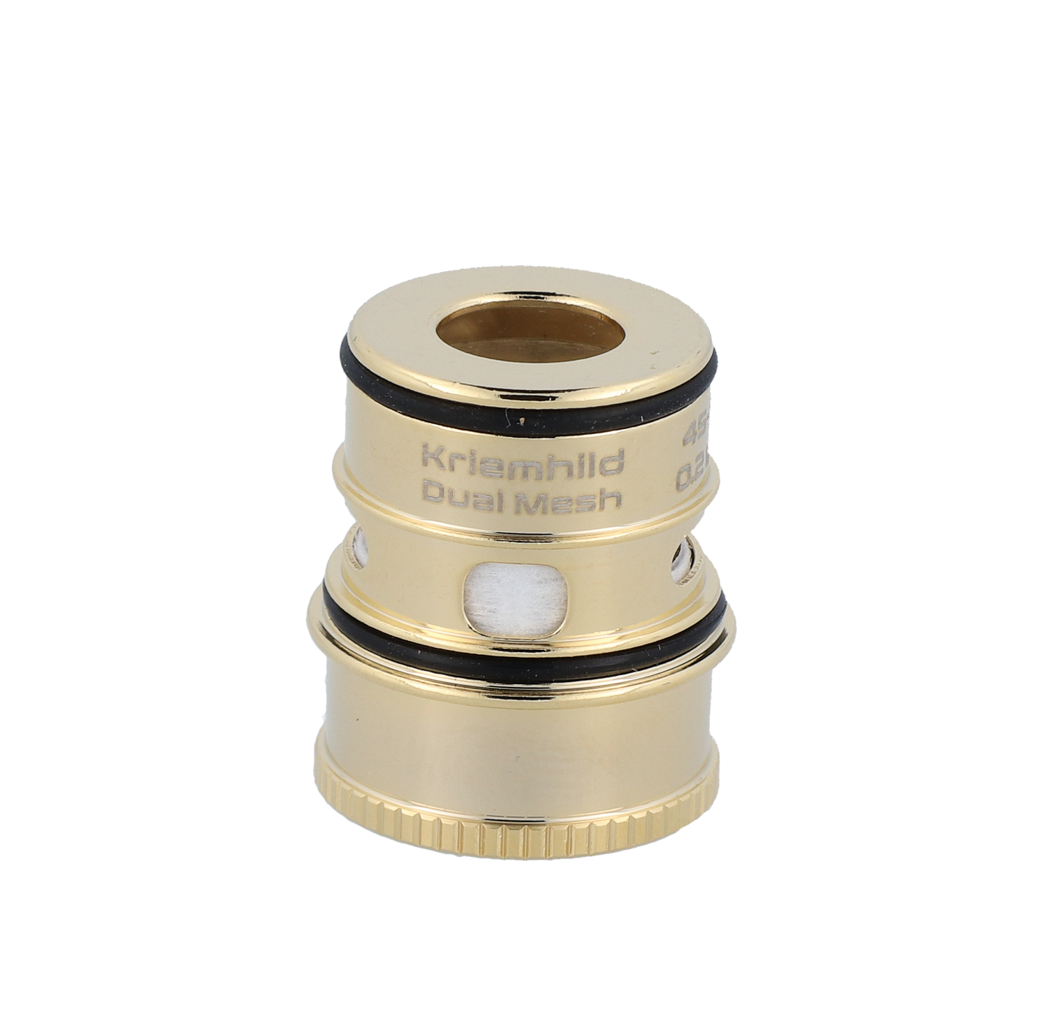 Vapefly Kriemhild Dual Mesh 0,2 Ohm Köpfe in gold, optimiert für E-Zigaretten mit direkter Lungeninhalation.
