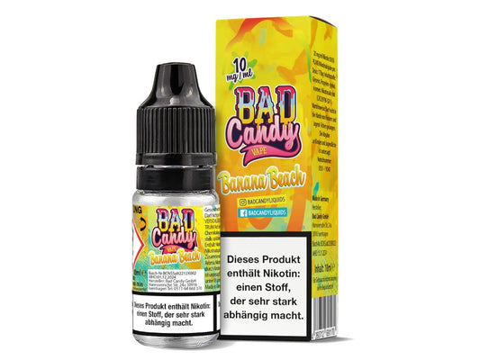 Bad Candy Liquids Banana Beach Nikotinsalz 10ml - Bananen-Milch-Vanille-Eis Geschmack