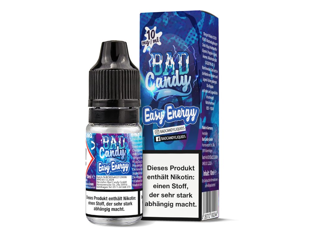 Bad Candy Liquids Easy Energy Nikotinsalz Liquid 10ml - Blaubeere, Acai-Beere, Granatapfel