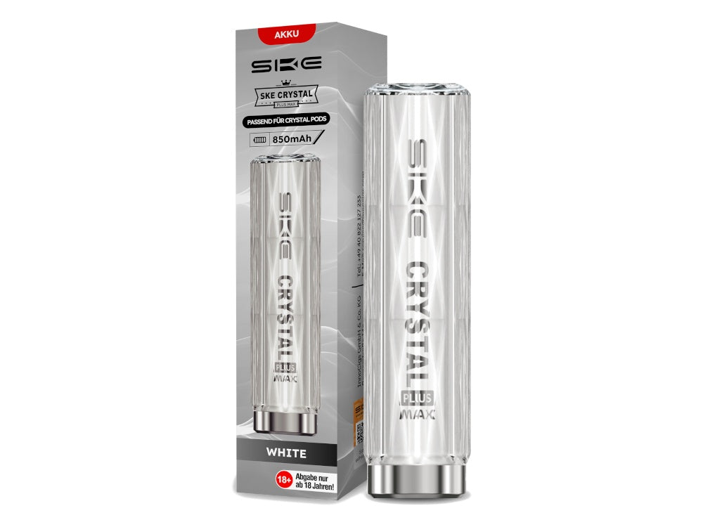 SKE Crystal Plus MAX Akku 850 mAh mit Airflow Control und Zugautomatik – USB-C Aufladung