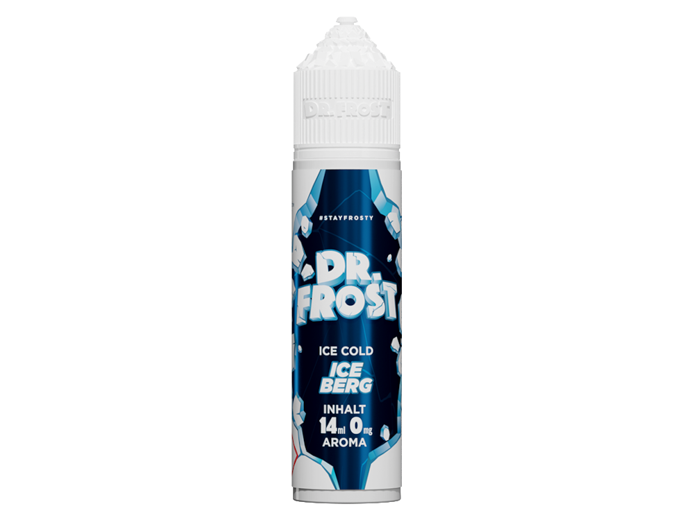 Dr. Frost - Ice Cold - Aroma Iceberg 14ml, Longfill Aroma für E-Zigaretten, bietet erfrischenden Beerenmix und Anis.