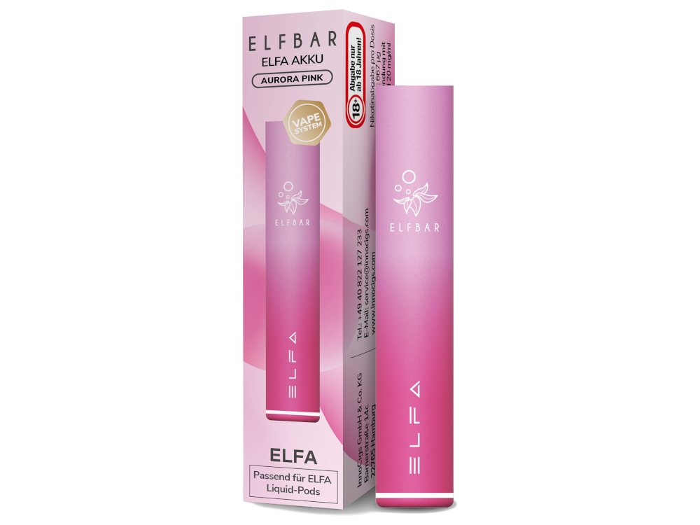 Elfbar - Elfa Akku 500 mAh mit Zugautomatik, USB-C Anschluss