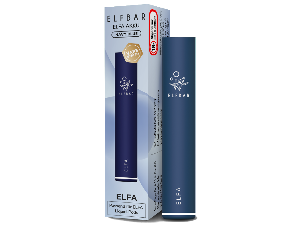 Elfbar - Elfa Akku 500 mAh mit Zugautomatik, USB-C Anschluss