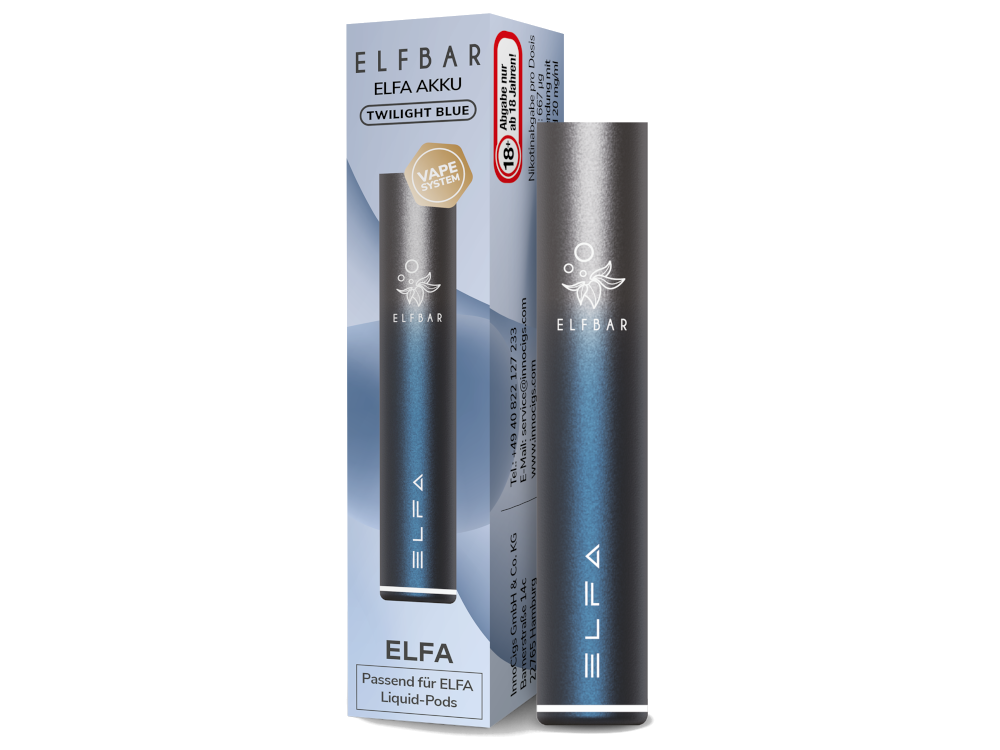 Elfbar - Elfa Akku 500 mAh mit Zugautomatik, USB-C Anschluss