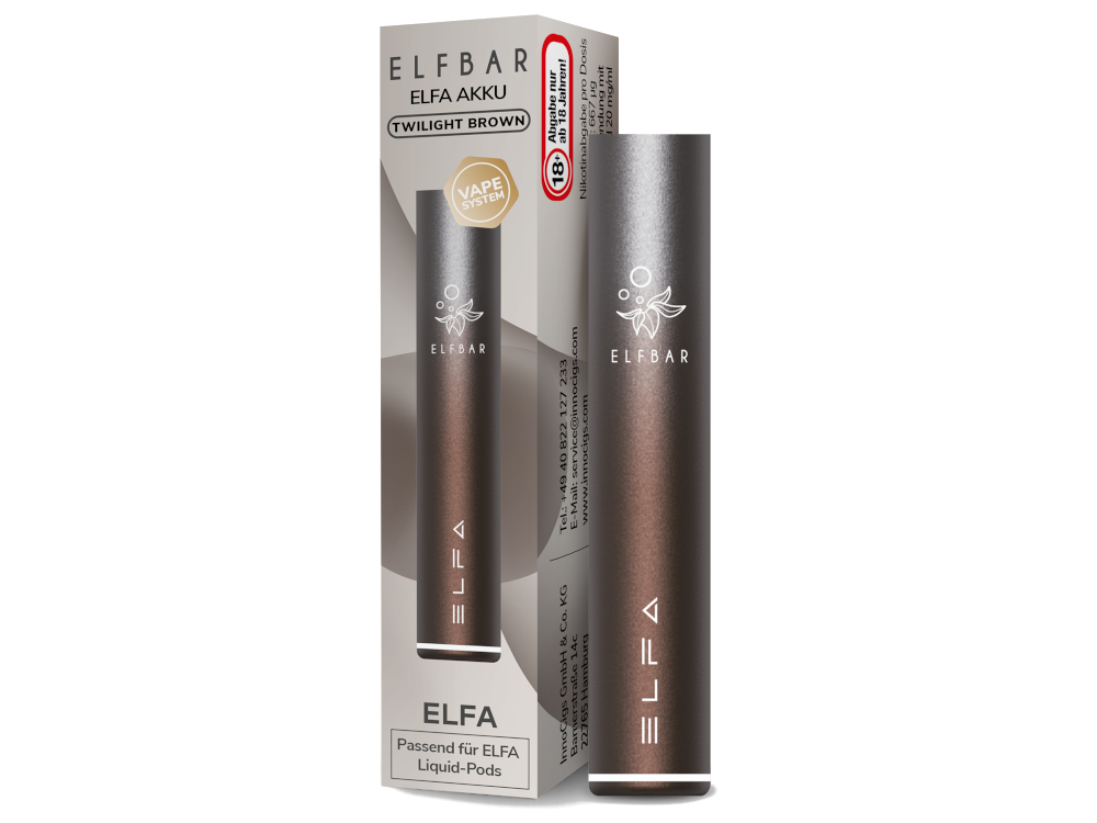 Elfbar - Elfa Akku 500 mAh mit Zugautomatik, USB-C Anschluss