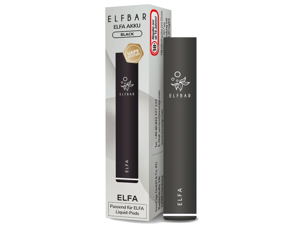 Elfbar - Elfa Akku 500 mAh mit Zugautomatik, USB-C Anschluss