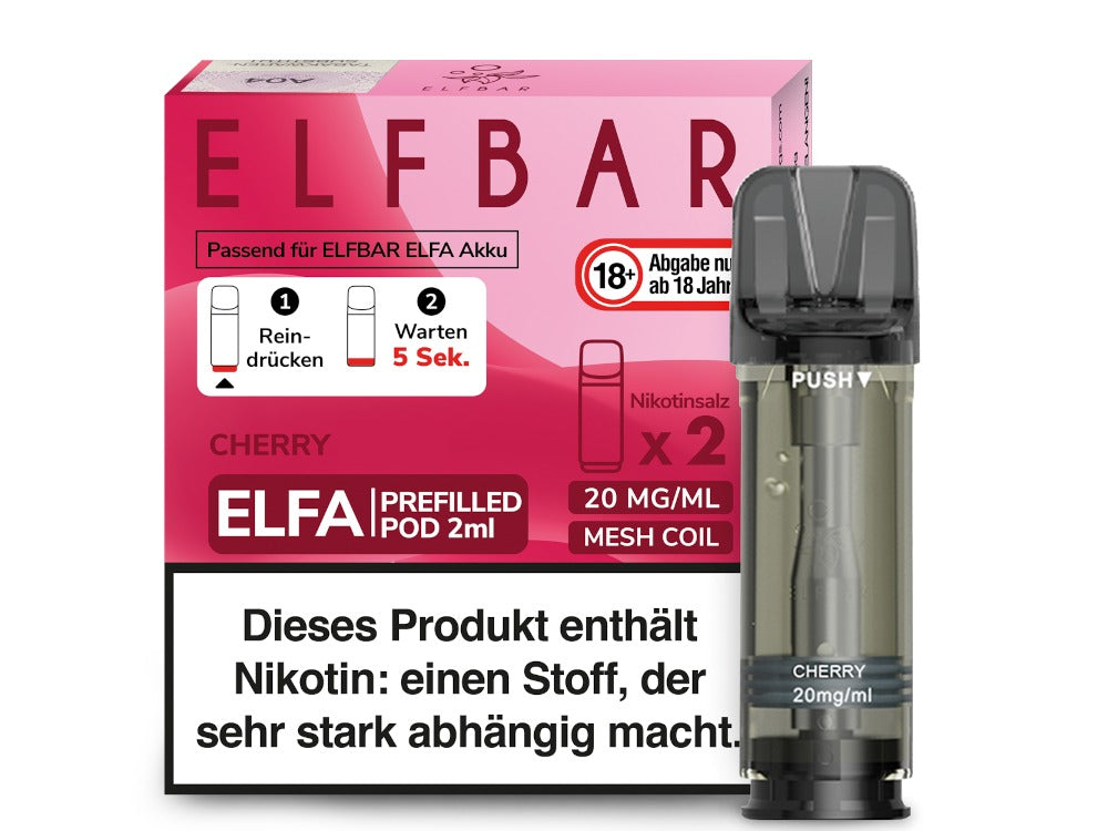 ELFBAR Elfa Prefilled Pods – 2 ml Nikotinsalz Pods mit Mesh Coil (2er Pack)