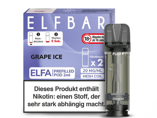 ELFBAR Elfa Prefilled Pods – 2 ml Nikotinsalz Pods mit Mesh Coil (2er Pack)