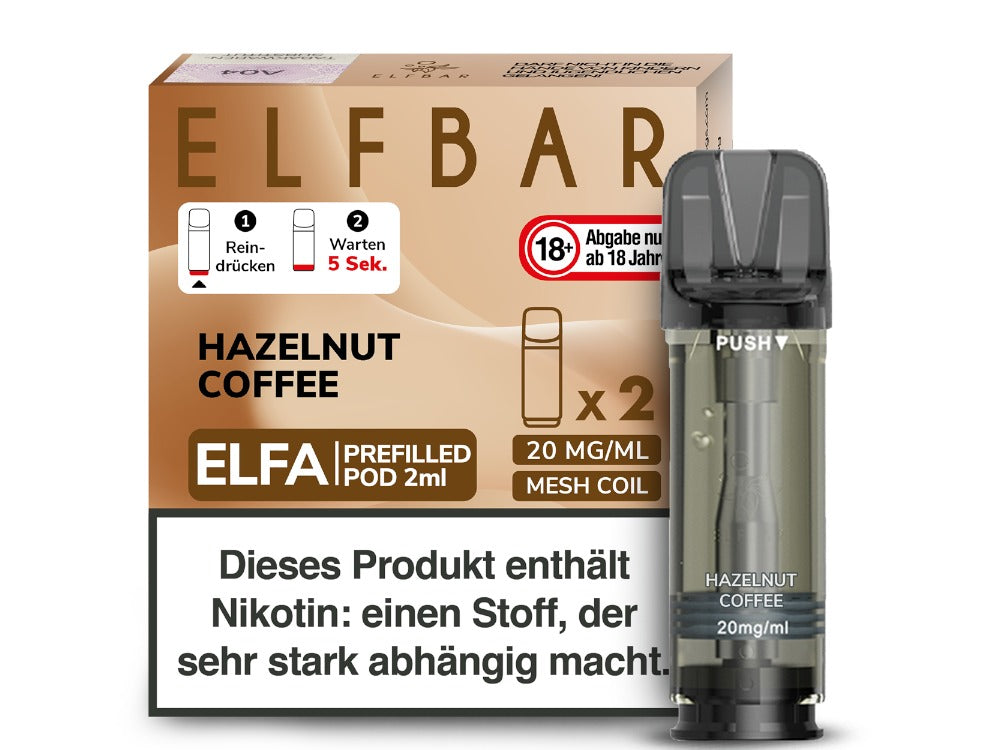 ELFBAR Elfa Prefilled Pods – 2 ml Nikotinsalz Pods mit Mesh Coil (2er Pack)