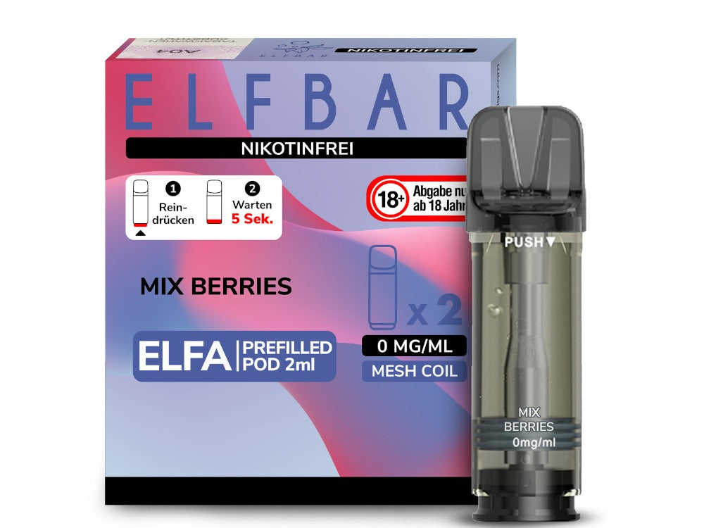 ELFBAR Elfa Prefilled Pods – 2 ml Nikotinsalz Pods mit Mesh Coil (2er Pack)