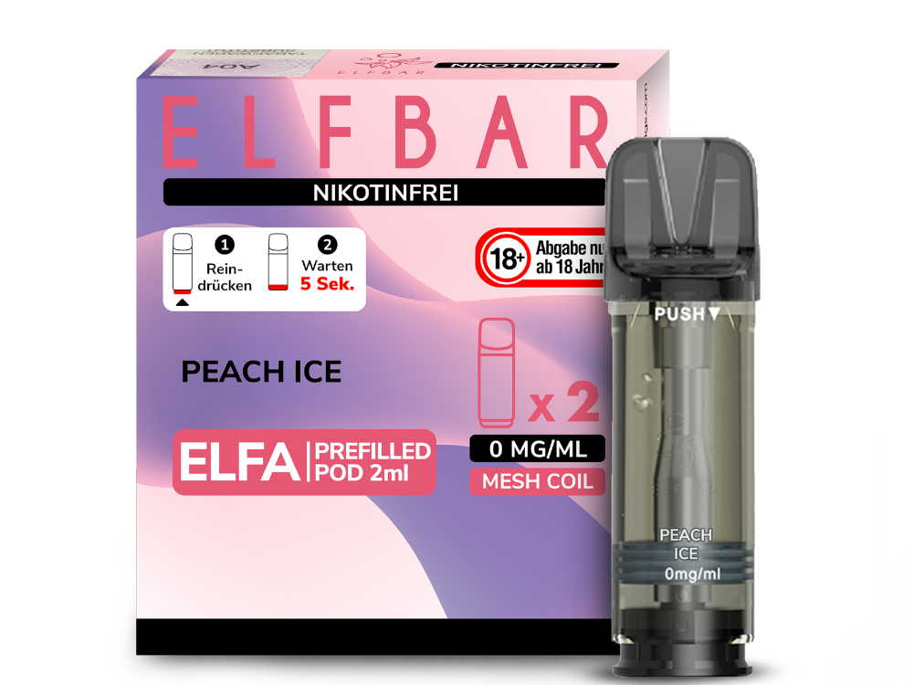 ELFBAR Elfa Prefilled Pods – 2 ml Nikotinsalz Pods mit Mesh Coil (2er Pack)
