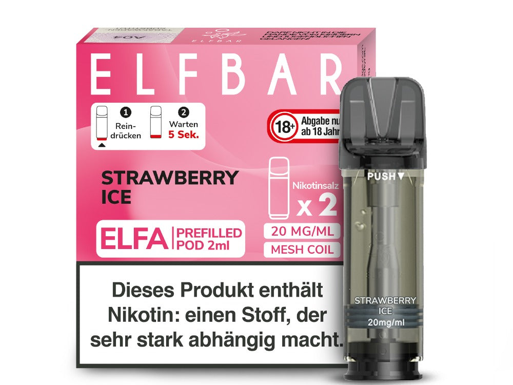 ELFBAR Elfa Prefilled Pods – 2 ml Nikotinsalz Pods mit Mesh Coil (2er Pack)