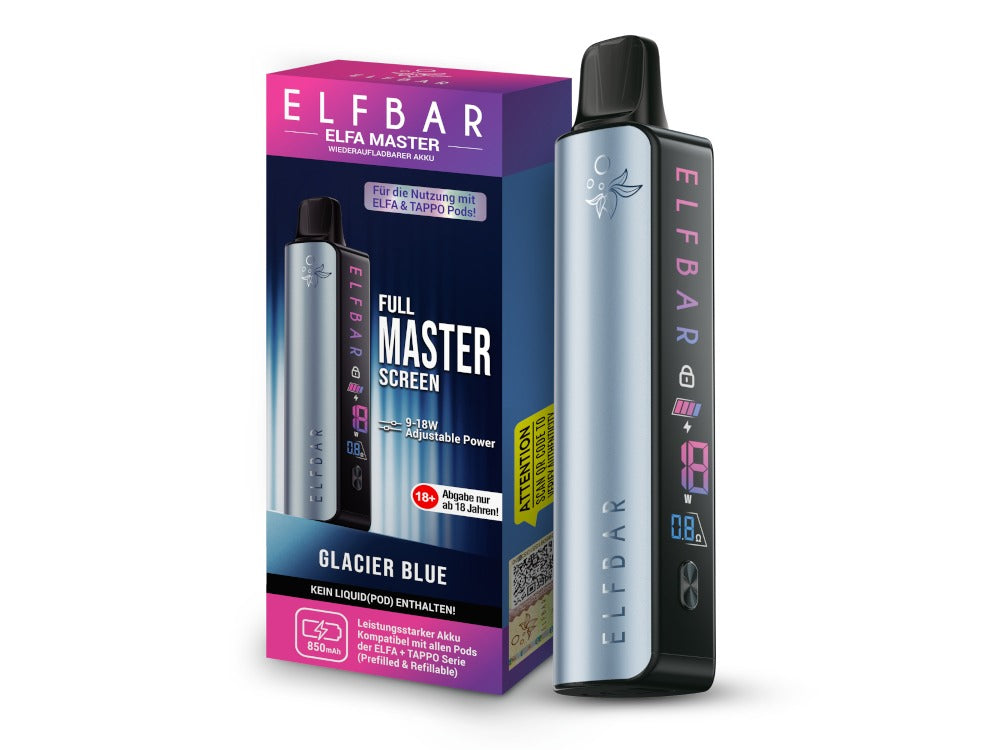Elfbar - Elfa Master Akku 850 mAh mit USB-C, Einstellbare Ausgangsleistung & Display