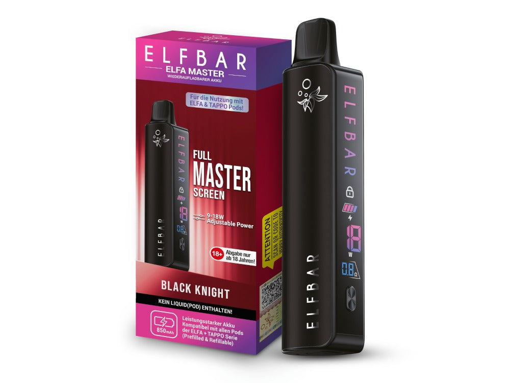 Elfbar - Elfa Master Akku 850 mAh mit USB-C, Einstellbare Ausgangsleistung & Display