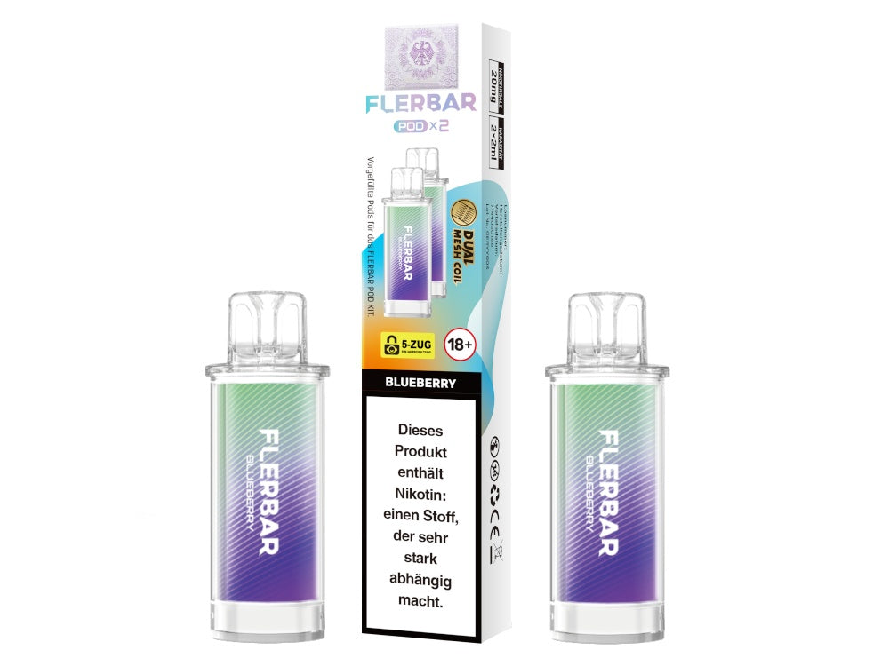 Flerbar PODs – 2 ml Nikotinsalz Fertigpods mit Dual Mesh Coil
