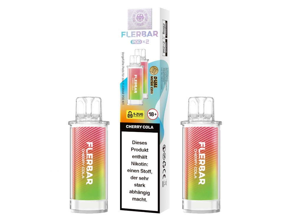 Flerbar PODs – 2 ml Nikotinsalz Fertigpods mit Dual Mesh Coil