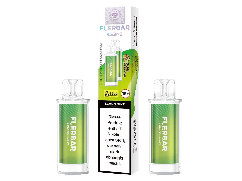 Flerbar PODs – 2 ml Nikotinsalz Fertigpods mit Dual Mesh Coil