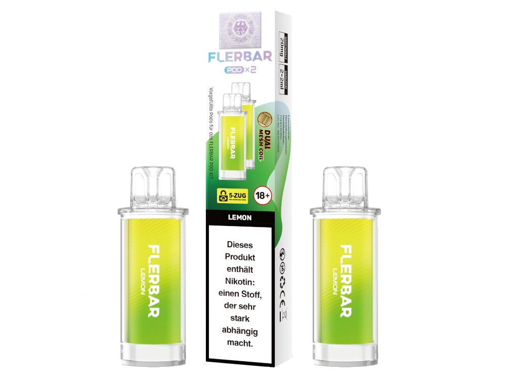 Flerbar PODs – 2 ml Nikotinsalz Fertigpods mit Dual Mesh Coil