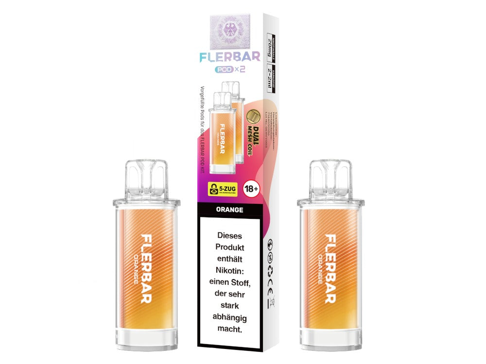 Flerbar PODs – 2 ml Nikotinsalz Fertigpods mit Dual Mesh Coil