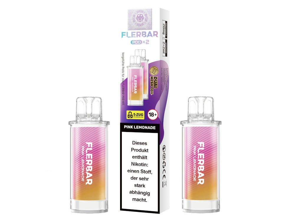 Flerbar PODs – 2 ml Nikotinsalz Fertigpods mit Dual Mesh Coil