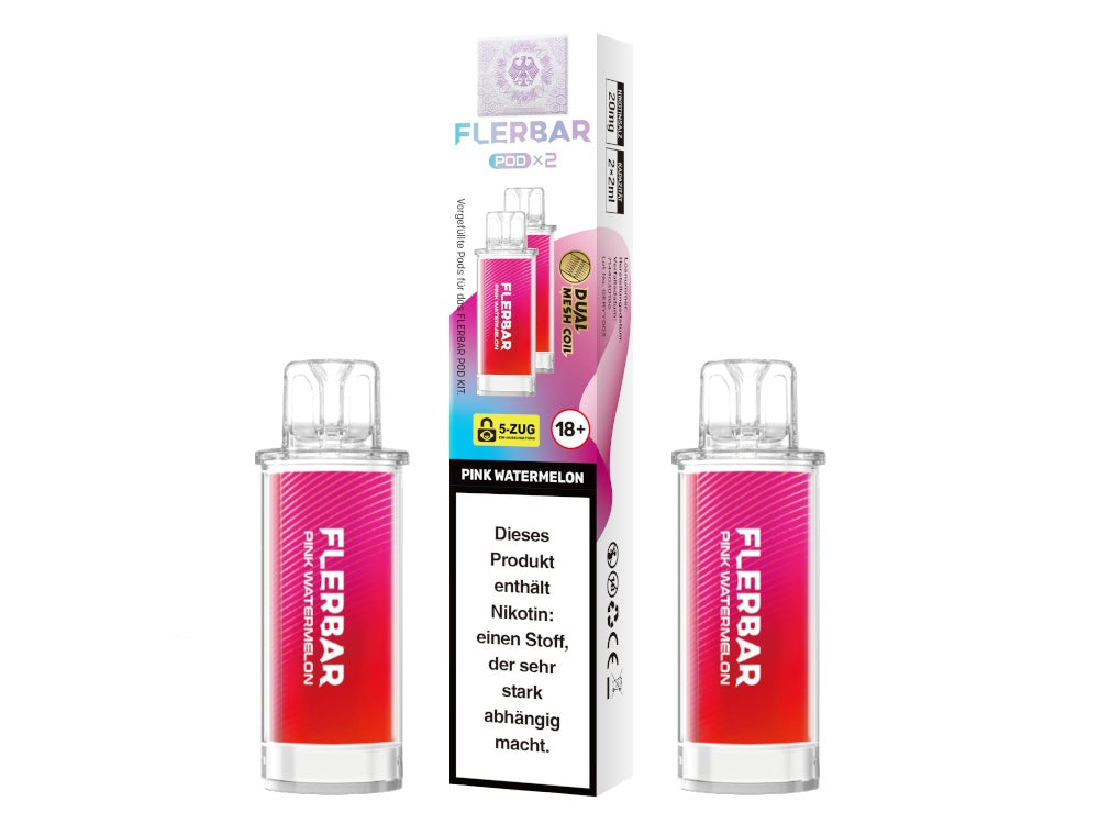 Flerbar PODs – 2 ml Nikotinsalz Fertigpods mit Dual Mesh Coil